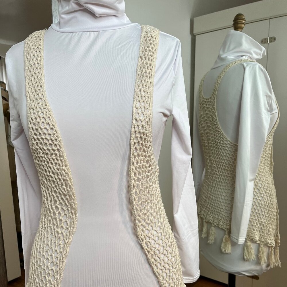 Knit Vest  – Hand-made, no seams, exaggerated armholes,